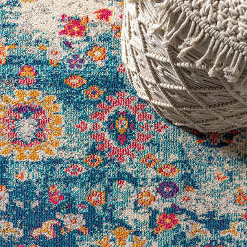 Vibrant bohemian Flair Boho Vintage Medallion Area Rug